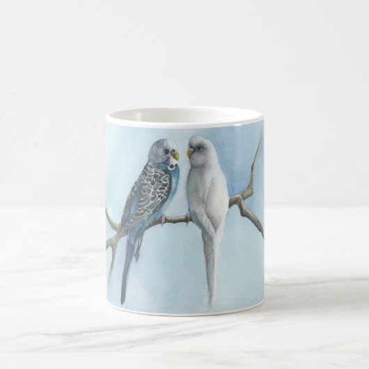 Coffee Tea Hot Cocoa Mok Parakeets Budgie Bird Cup (Center)
