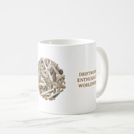 COFFEE, TEA MUG WITH DRIFTWOOD THEME (Devant droit)