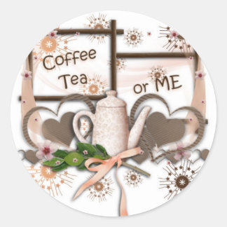 Coffee Tea of Me Ronde Sticker