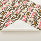 COFFEE TEA PATTERN, Sherpa Blanket Sherpa Deken (3/4)