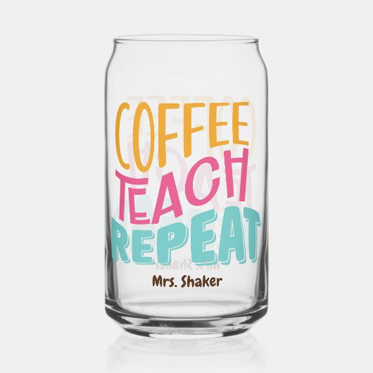 Coffee Teach Repeat Custom =Appréciation de l'ense (Verso)