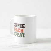 Coffee Teach Repeat Koffiemok (Voorkant links)