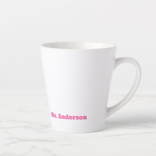 Coffee Teach Répéter Pink Teacher Mug (Droite)