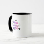 Coffee Teacher Repeat Mug – Funny Teacher Gift (Devant gauche)