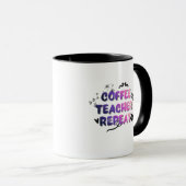 Coffee Teacher Repeat Mug – Funny Teacher Gift (Devant droit)