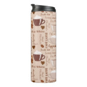 Coffee Termen Patroonmonogram Thermosbeker (Geroteerd rechts)