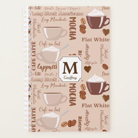 Coffee Termes Motif Monogramme (Devant)