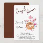 Coffee Themed Couple Shower Invitation (Devant / Derrière)