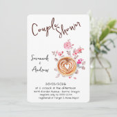 Coffee Themed Couple Shower Invitation (Debout devant)