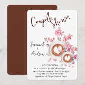 Coffee Themed Couple Shower Invitation (Devant / Derrière)