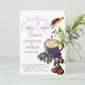 Coffee Themed Couple Shower Invitation (Debout devant)