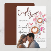 Coffee Themed Couple Shower Invitation (Devant / Derrière)