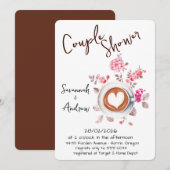 Coffee Themed Couple Shower Invitation (Devant / Derrière)