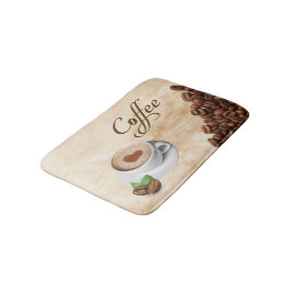 Coffee Themed Memory Foam Bath Mat