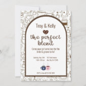 Coffee Thleding Wedding Shower-uitnodiging Kaart (Voorkant)