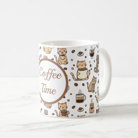 Coffee Time Cat Lover Mug (Devant droit)