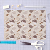 Coffee Time Cups Brown Grains Caffeine Lover Drink Tissuepapier (Craft)