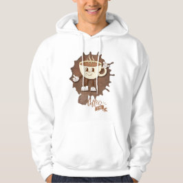 **Coffee Time – Cute Smiling Cup Steam Hoodie