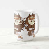 **Coffee Time – Cute Smiling Cup Steam Koffiemok (Voorkant rechts)