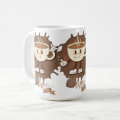 **Coffee Time – Cute Smiling Cup Steam Koffiemok (Voorkant links)