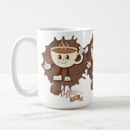 **Coffee Time – Cute Smiling Cup Steam Koffiemok
