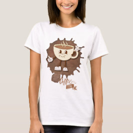 **Coffee Time – Cute Smiling Cup Steam T-shirt