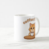 Coffee Time Kitty Mug | Gift For Cat Lovers Koffiemok (Voorkant rechts)