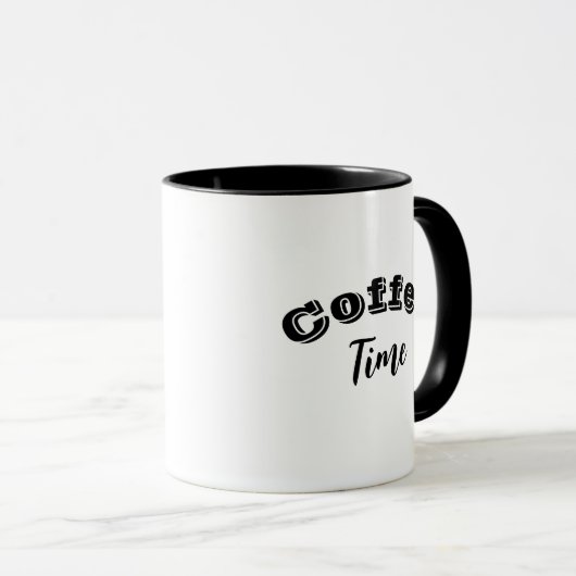 “Coffee Time” Mug – Typography for Coffee Lovers (Devant droit)