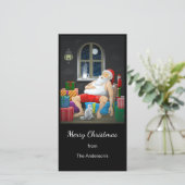 Coffee Time on Christmas Eve Feestdagenkaart (Staand voorkant)