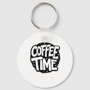 Coffee Time - Vetgedrukte handgeschreven typografi Sleutelhanger