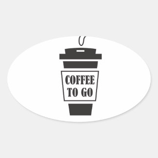 coffee to go ovale sticker