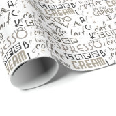 Coffee Typografie Cadeaupapier (Rol Hoek)