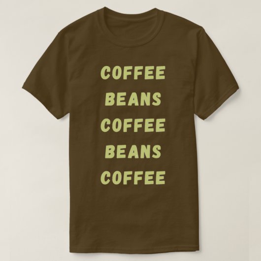 Coffee Typografie T-shirt (Design voorkant)