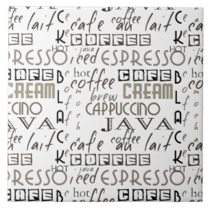 Coffee Typografie Tegeltje
