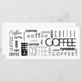 Coffee Typography Wenskaart (Voorkant / Achterkant)