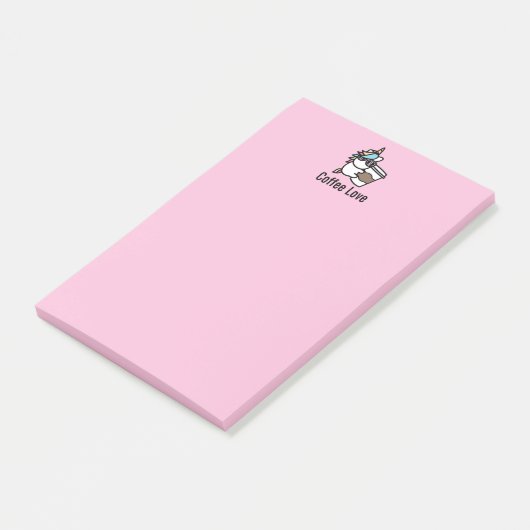 Coffee Unicorn Post-it Notes (Schuin)