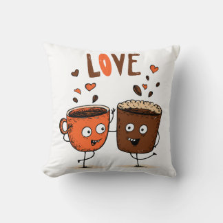 Coffee Vibes Minimalist Latte Art  Kussen