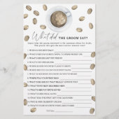 Coffee vrijgezellenfeest Wat zei de bruidegom (Voorkant)