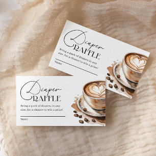 Coffeebaby is brouwend baby shower luier raffle informatiekaartje