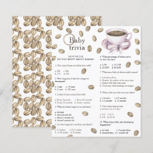 Coffeebaby shower - Baby Trivia Spel