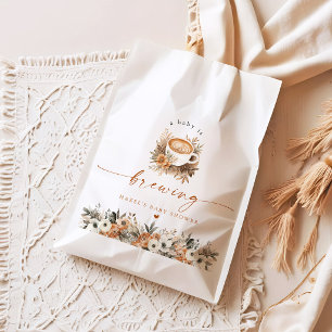 Coffeebaby shower koffie favoriet, een baby is aan bedankzakje