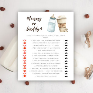 Coffeebaby shower - mammie of pappie spel