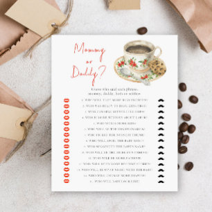 Coffeebaby shower - mammie of pappie spel