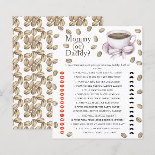 Coffeebaby shower - mammie of pappie spel