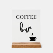 Coffeebar bruiloft Acryl bord (Voorkant)