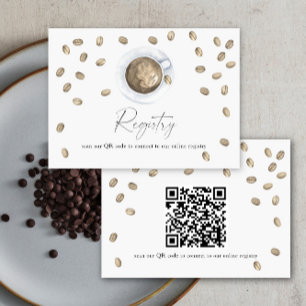 Coffeebruiloft QR-code voor cadeau registratie  Informatiekaartje