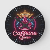 ☕ Coffeecore Horloge Café Mème Caféine Reine (Recto)