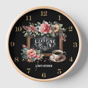 Coffeecore Horloge Café Mèmes Barista Chalkboard