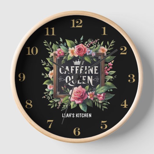 Coffeecore Horloge Café Mèmes Barista Chalkboard (Recto)