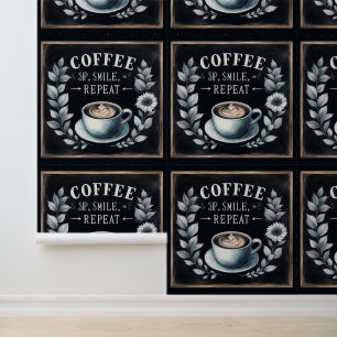 Coffeecore Kenmerkende Behang Slurpen Glimlach Her